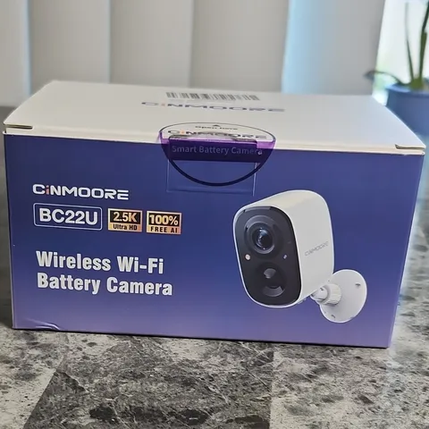CINMOOORE BC22U 2.5K Wireless Wi‑Fi Battery IP65 2‑Way Audio Camera