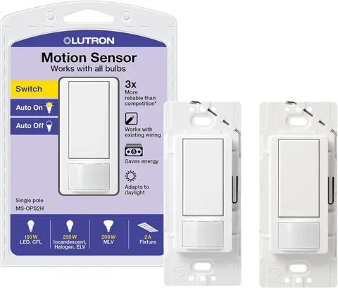 Effortless Installation Maestro Motion Sensor Light Switch - Indoor Use, 2 Pack