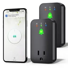 Smart WiFi Power Outage Alarm 2 Pack Freezer Alert Loud 110dB App Notifications
