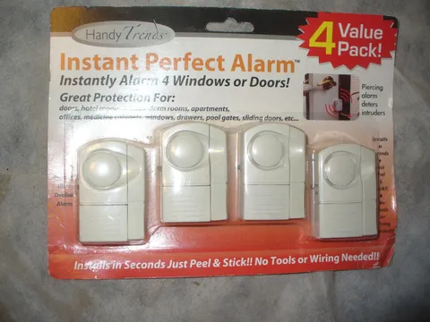 Handy Trends Instant Perfect Alarm 4 Pack Wireless Door Window Alarms White