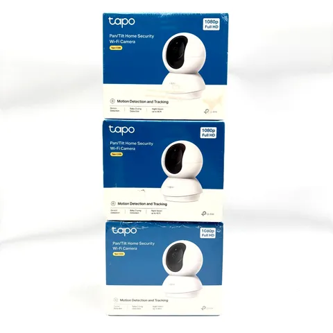 3 Pack Tapo C200 1080p Full HD Pan/Tilt Home Security Wi-Fi Camera Two-way Audio