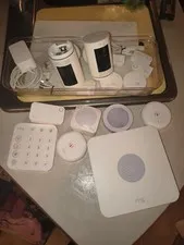Ring Home Alarm System Kit Wireless White 2 Cameras Keypad Motion Sensor Siren