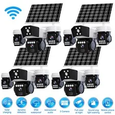 Camara De Seguridad Solar Inalambricas Para Exterior Con Vision Nocturna y Audio