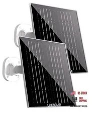 Dual 5W Solar Panels for Ring Camera Doorbell, All-in-1 Glass Solar Middle-5W*2