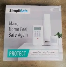 Simply Safe 8 Piece Kit 24/7 Home Security System New In Box 