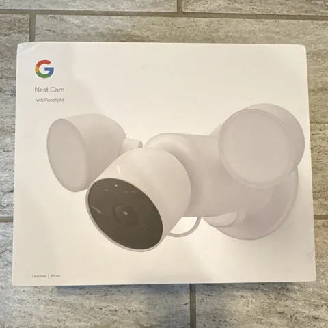 Google Nest Cam with Floodlight Outdoor Hardwired Wi‑Fi 1080p White G3AL9
