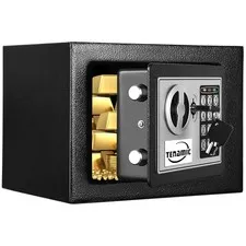 Anti-Corrosion Steel Safe Box, Electronic Keypad, 0.23 Cu Ft