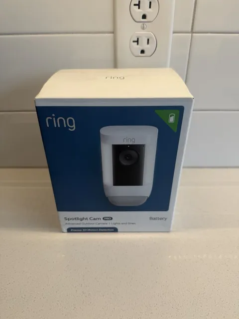 Ring Spotlight Cam Pro Battery - White NEW (Latest Model) 2025 2K Vision
