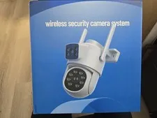 CAMCAMP Home Security Camera System Wireless Outdoor, 4 Cameras Dual-Lens PTZ wi