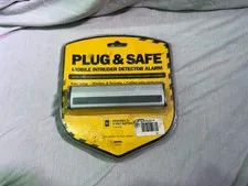 Plug and Safe Mobile Intruder Detector Alarm Model PS10 Yellow NEW & SEALED
