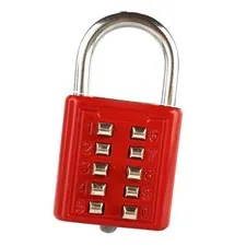 Button Combination Padlock Zinc Alloy Digits Password Lock For Trolley Case
