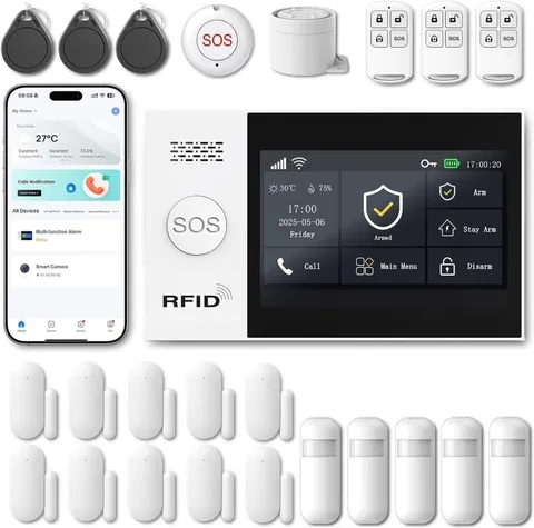 Wifi Wireless Alarm System for Home Security - 24/7 Protection Smart Home Device