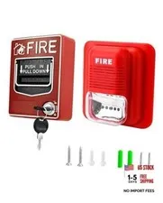 Wired Emergency Sound and Light Fire Alarm Station, 12 / 24V DC Wired Strobe