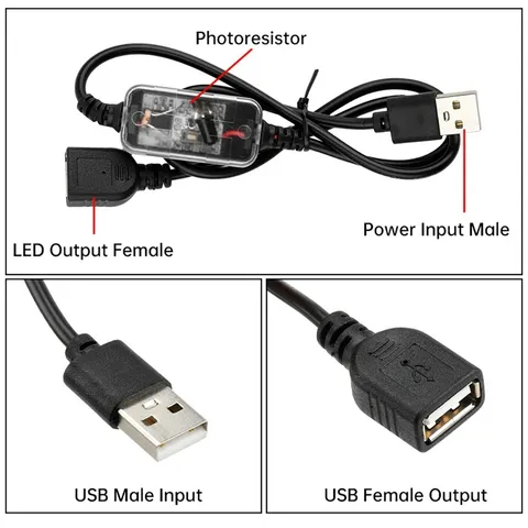 Light Sensor Switch light Control sensor switch DC 3.7-24V Optical Sensing T