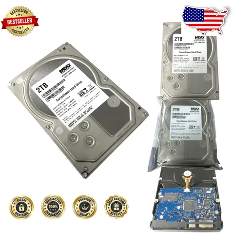 Internal 2TB 3.5in CCTV DVR Hard Drive 7200RPM 32MB Cache SATA 24/7