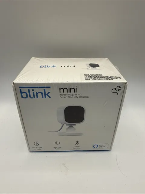 Blink Mini Indoor Plug-in HD Smart Security Camera & SyncModule -Night Vision