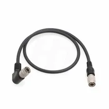 50cm Hirose 4 Pin Power Cable Right Angle to Straight Sound Devices Zaxcom