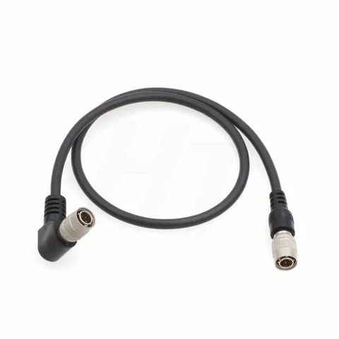 50cm Hirose 4 Pin Power Cable Right Angle to Straight Sound Devices Zaxcom