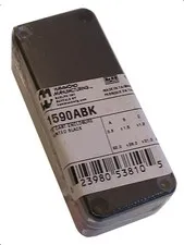 Hammond 1590ABK Black Diecast Aluminum Enclosure - Inches (3.64" x 