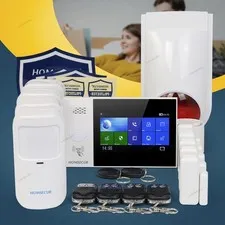 HOMSECUR Wireless WIFI 4G RFID LCD Home House Alarm System+PIR+5*Door Sensor