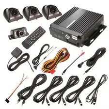 4Ch Vehicle Car 3G Mobile DVR Video Recorder + 4 Camera Cable Remote Kit