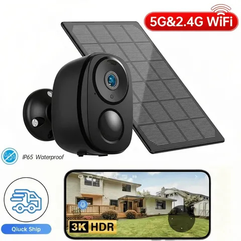 Solar Powered Security Cameras Wireless Outdoor Battery Powered 4MP Surveillance