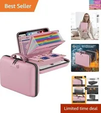 Fireproof File Organizer with Lock, Hard-Shell Case Fireproof Document Box wi...