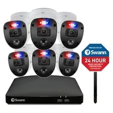 SWANN CODV8-46806YSL 6 CAMERA 8 CHANNEL 1080P HD DVR SECURITY CAMERA SYSTEM 1 TB