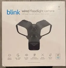 Blink Wired Floodlight Camera - Smart security camera, 2600 lumens, HD Black