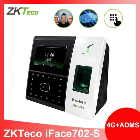 ZKTeco iFace702-S 4G Face Recognition Fingerprint Time Attendance Control w ADMS