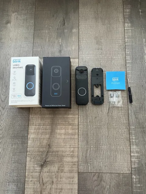 Blink Doorbell Security Camera with Mounting Bracket Compatible with Alexa
