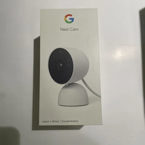 Google Nest Cam 2nd Gen. Indoor Wired Security Camera (Snow) GA01998-US - Sealed