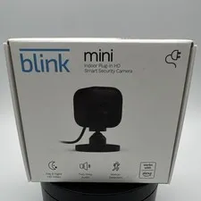Blink Mini Indoor Plug-In HD Wi-Fi Camera, Alexa, Motion/Night/2-Way, Black