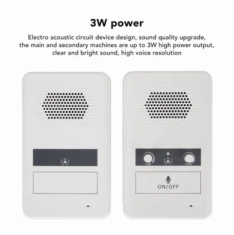 Dual Way Counter Intercom Premium Speaker Sensitive Mic 3W Power Window Intercom