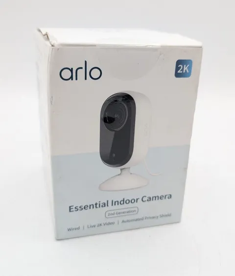 Arlo Essential Indoor Security Camera 2K 2nd Gen - White