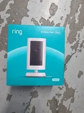 Ring Outdoor Cam Plus | Plug-In | 2K Video and Ring Vision Color Black. New
