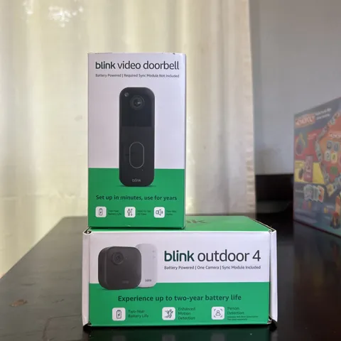 Blink Outdoor 4 Wireless Camera Security System & Blink Video Doorbell BUNDLE