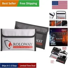 Sleek Fireproof and Water-Resistant Bags - 5x8 Design for Precious Valuables