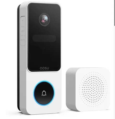 Wireless Doorbell Camera, 170° Ultra Wide Viewing Angle, Intelligent Parcel Dete