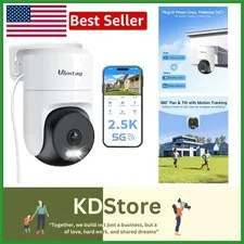 2.5K Outdoor Security Camera with 360° View, Color Night Vision & 2-Way Audio