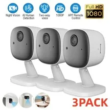 WiFi Security Camera Indoor 3PCS Pet Dog Camera Baby Home Puppy Cam Night Vision
