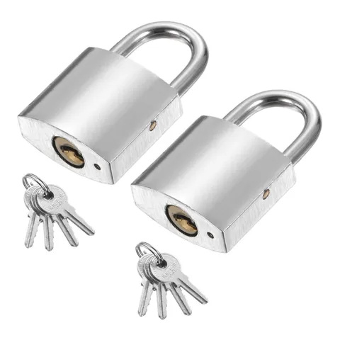 2Pack 20 x 35mm Heavy Duty Lock Alloy Steel High Security Padlock with 8 Keys
