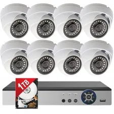 Evertech 8 Channel CCTV Security Camera System 1TB indoor outdoor Dome Cameras