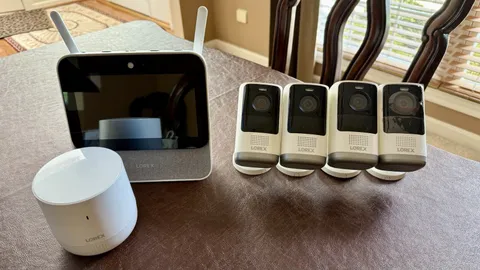 Lorex Smart Home Security Center with 4  2K Wire-Free Cameras and Range Extender