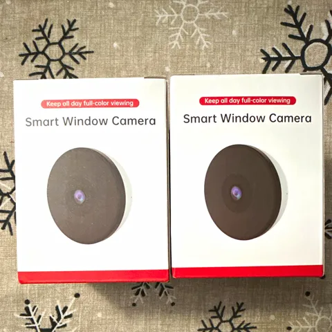 Smart Window Camera 2-Pack Quad HD Wi-Fi Color Night Vision 2-Way Audio