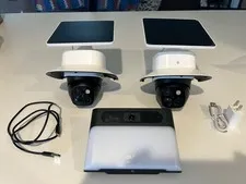 Lot of 2 Eufy S340  PTZ 3K Dual cameras and 1 S120 Solar Wall Camera