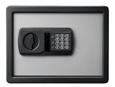 Fortress Personal Safe W/ Electronic Lock 3-8 Digit Combination +Key Black/Grey
