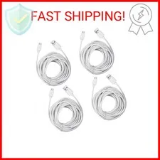 Smays 4-Pack 25ft Security Camera Micro USB Extension Cable Compatible for Wyze