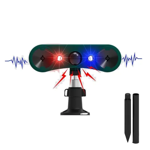 Solar Outdoor Motion Sensor Alarm 2*130db Ultrasonic Siren Motion Detector Alarm