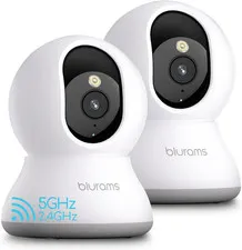 5G Cameras for Home Security, 360 Degrees PTZ Indoor Camera, 2K Dual-Band WiFi6